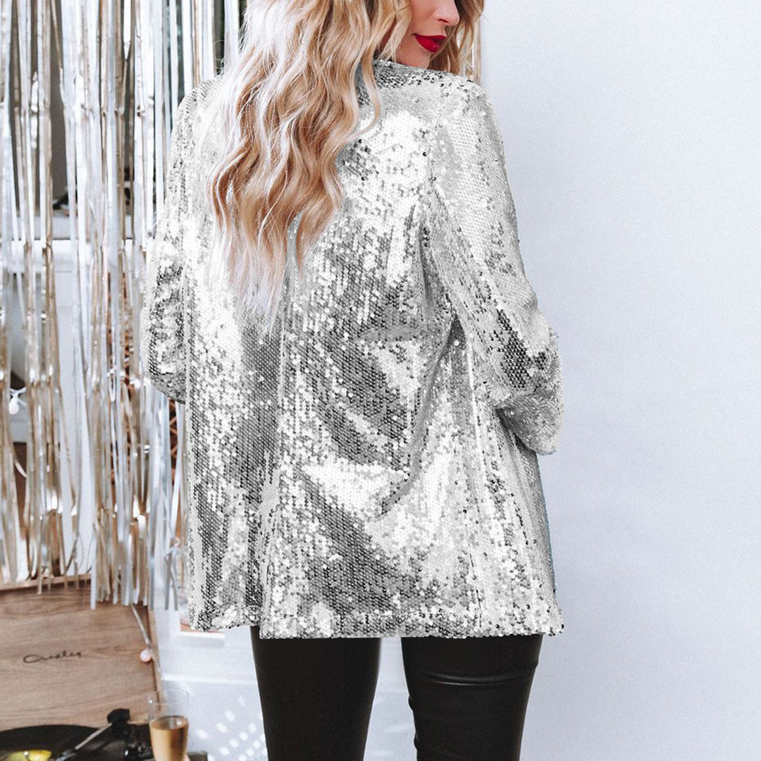 Damen Glitzer Blazer Drune