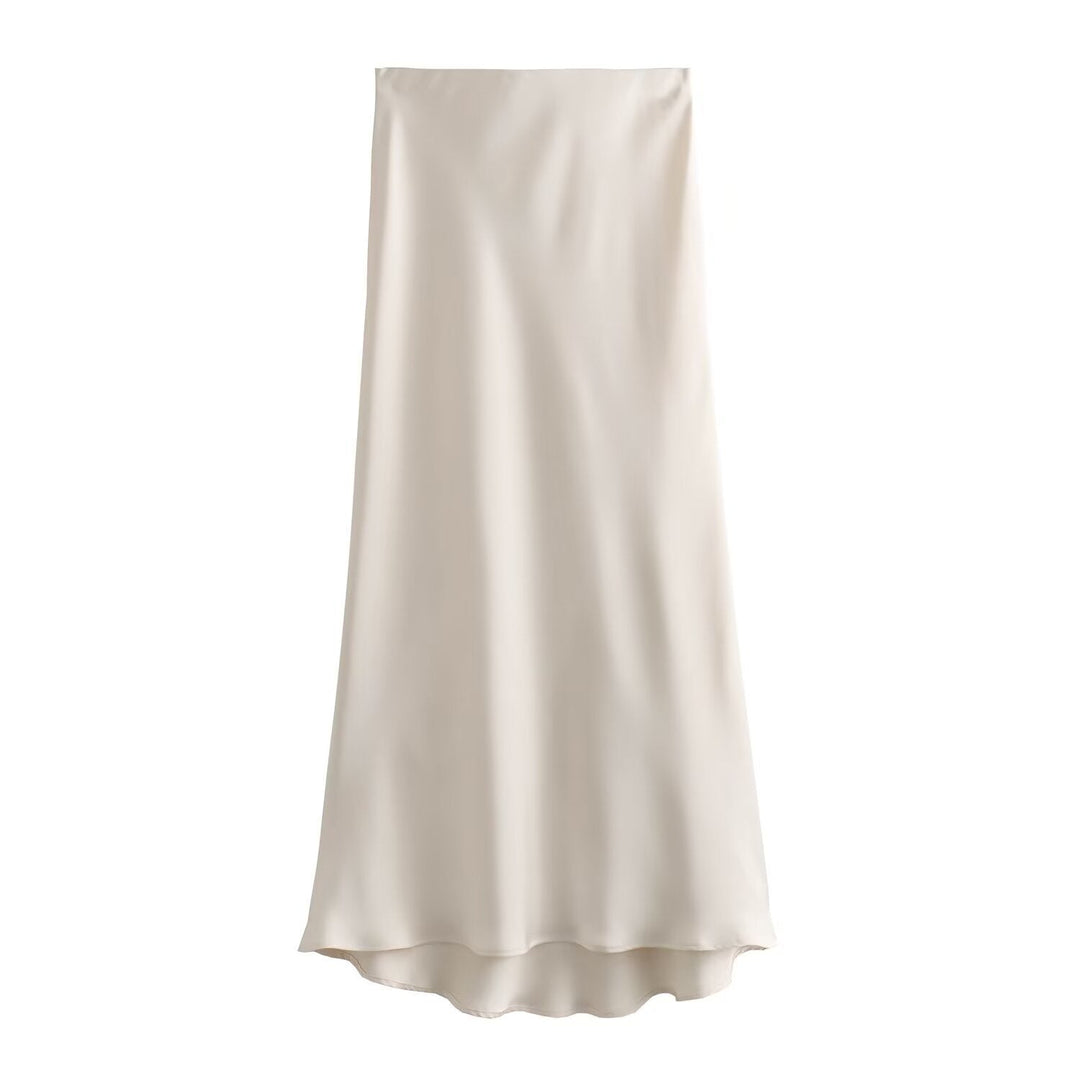 Damen langer Satinrock Drune