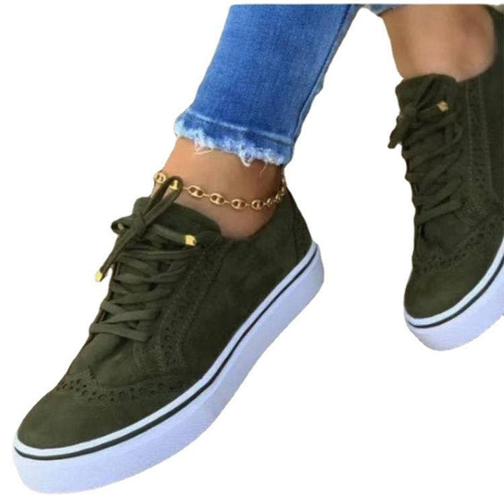 Damen Komfortable Sneaker mit modischem Broguedesign Drune