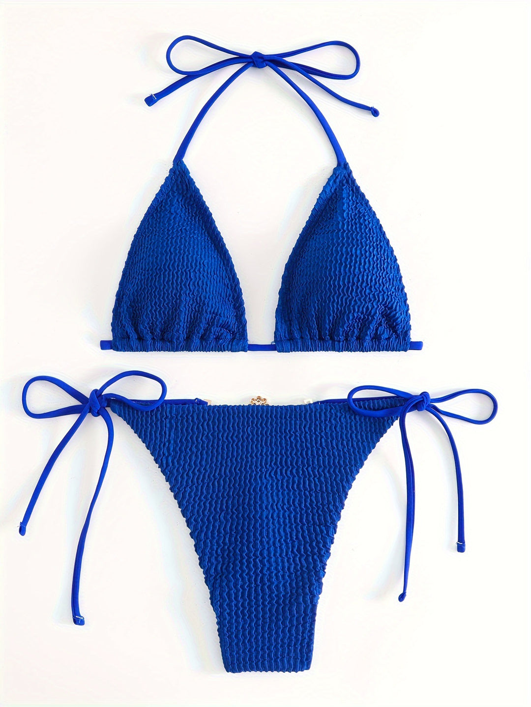 Damen Triangel-Bikini-Set mit verstellbaren Bindebändern Drune