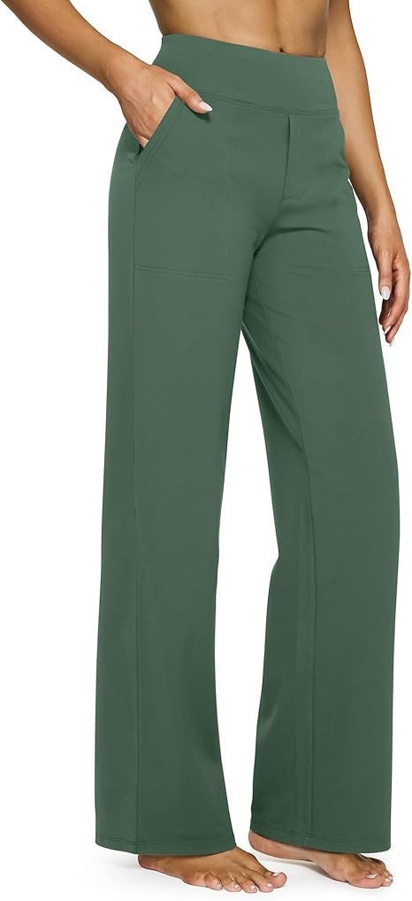Frauen Weite Hochtaillierte Lounge-Hosen mit Taschen Drune