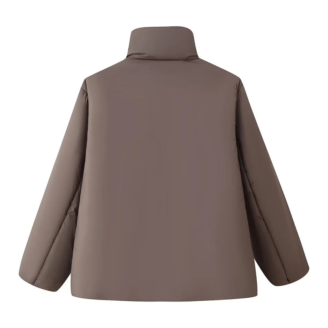 Damen nan kastige Steppjacke mit hohem Stehkragen und leichter Synthetikfüllung Drune