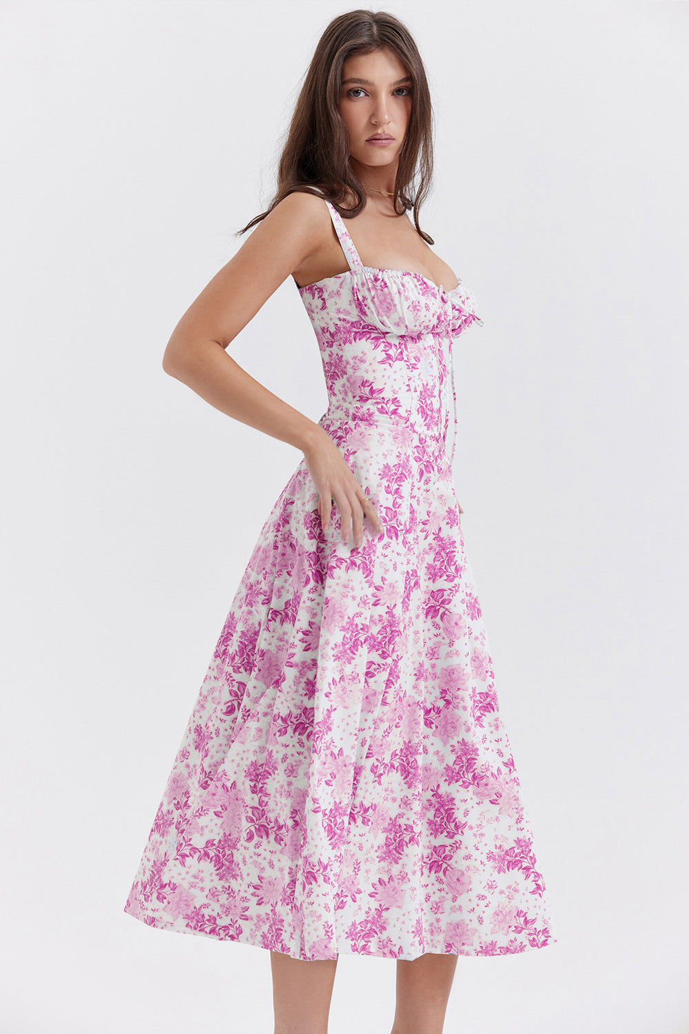 Drune | Ärmelloses Korsatz Kleid Sommerkleid