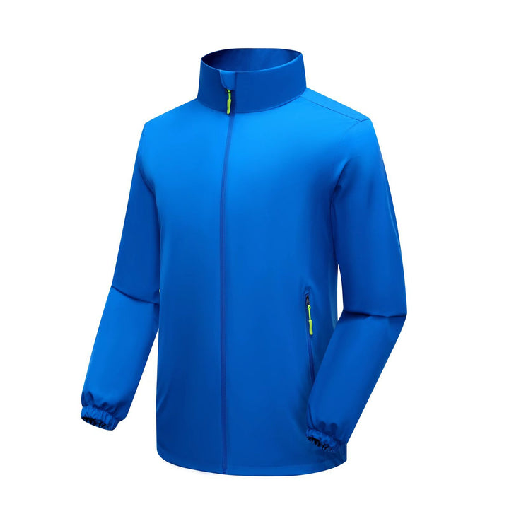 Herren Winddichte Softshelljacke mit hohem Stehkragen und Reißverschlusstaschen Drune