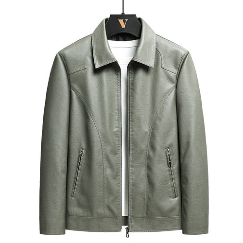 Herren Lederoptik-Blouson mit Hemdkragen und Reißverschluss Drune