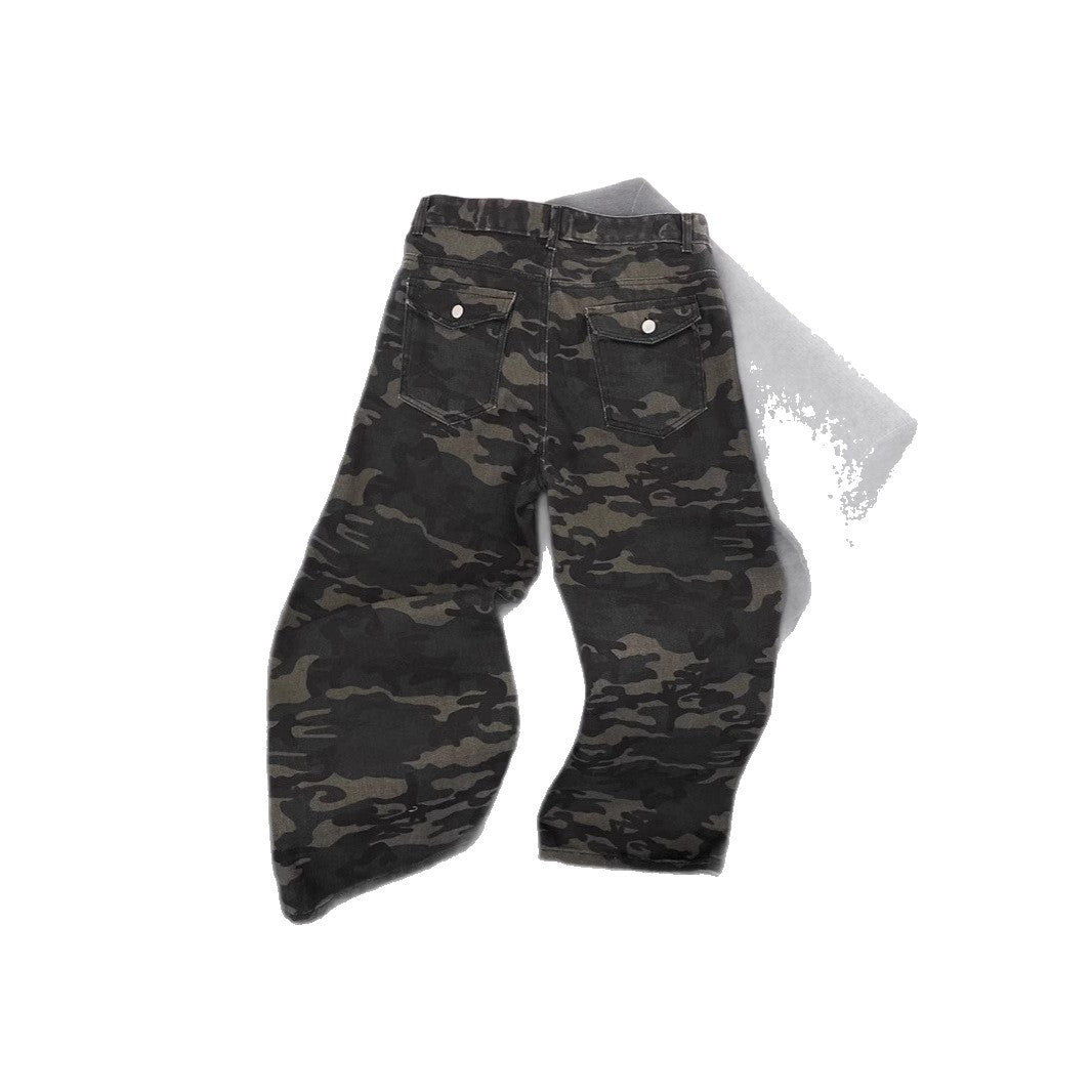 Damen Modische Camouflage Cargo-Hose Drune