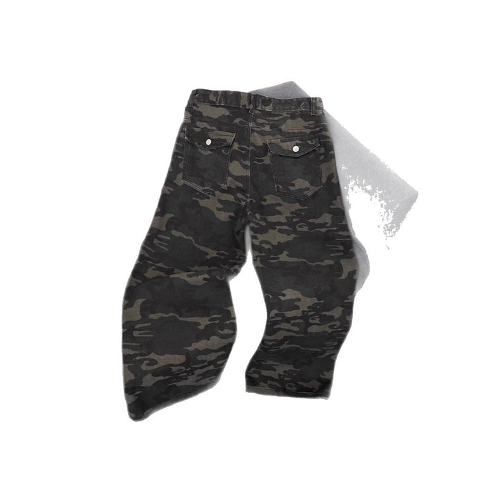 Damen Modische Camouflage Cargo-Hose Drune
