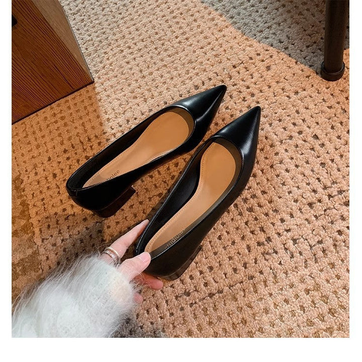 Damen elegante spitze Ballerinas aus hochwertigem Leder Drune