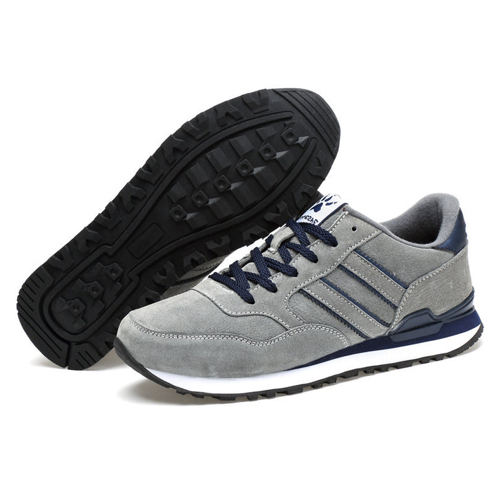 Herren Retro-Suede-Laufsneaker mit gepolstertem Fersenkragen und profilierter Gummisohle Drune