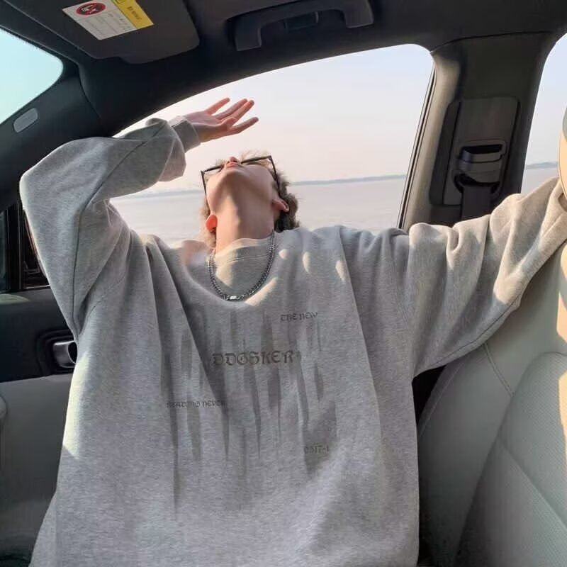 Unisex Oversized Sweatshirt mit grafischem Druck Drune