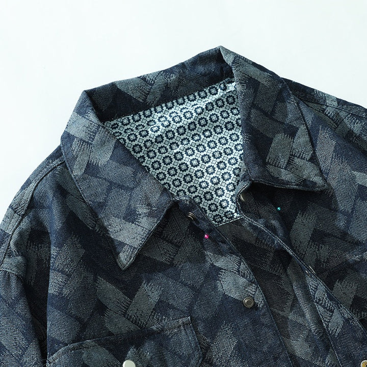 Herren Modische Denim-Jacke Drune