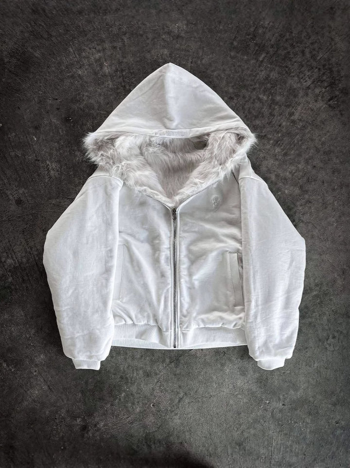 Damen weiche und warme Kapuzenjacke Drune