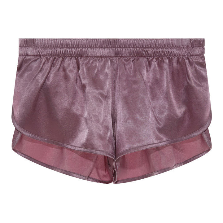 Herren nan kurze Satin-Schlafshorts mit elastischem Bund und seitlichem Schlitz Drune