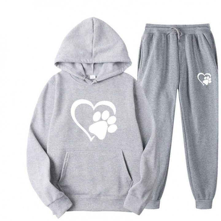 Damen Kuscheliger Hoodie und Jogginghose Set Drune