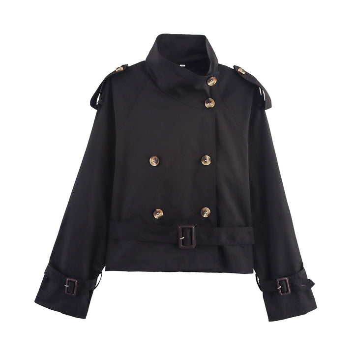 Damen Modische und elegante kurzkarettierte Trenchjacke