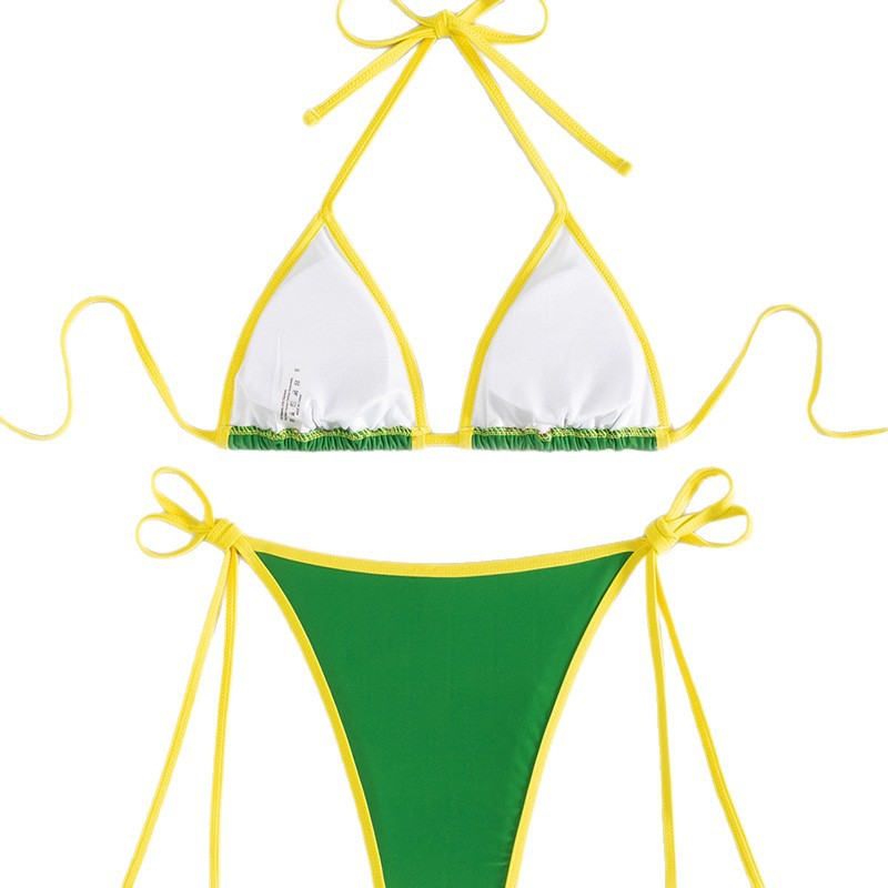 Damen Triangel-Bikini mit brasilianischem Motiv Drune