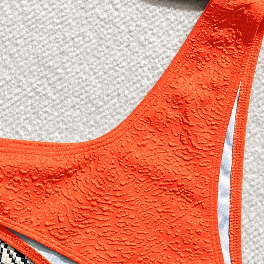Damen Bandeau-Bikini mit ausgefallenem Strukturdesign Drune