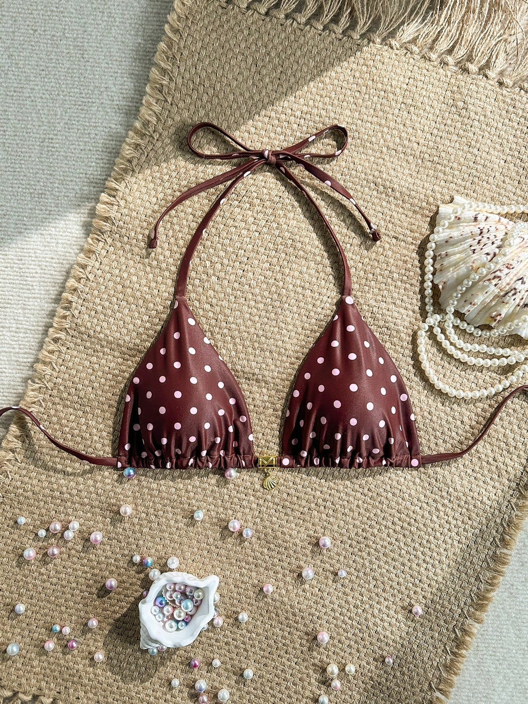 Damen Triangel-Bikinioberteil mit Rüschen Drune