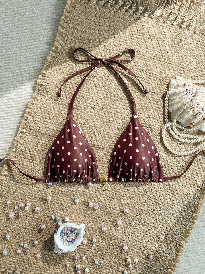 Damen Triangel-Bikinioberteil mit Rüschen Drune