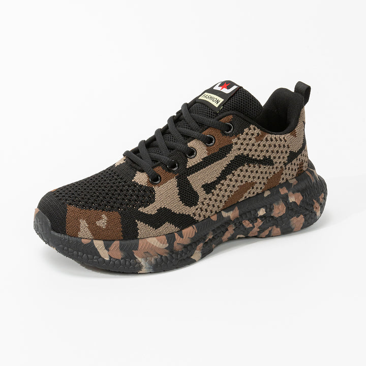 Unisex nan Camouflage-Strick-Sneaker mit geformter Dämpfungs-Zwischensohle und profiliertem Laufsohlen-Design Drune
