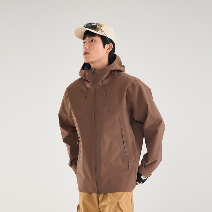 Herren Wasserdichte Softshell-Outdoorjacke mit verstellbarer Kapuze und atmungsaktiver Membran Drune