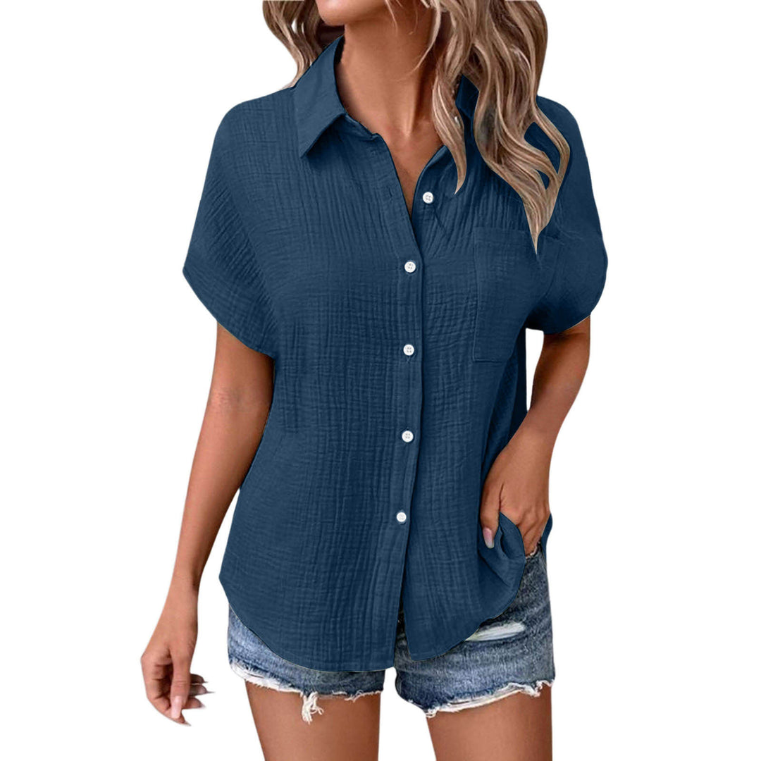 Damen lässige Knopfleistenbluse Drune