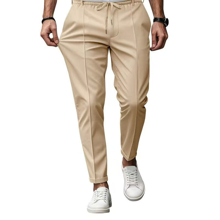Herren elegante Freizeit-Hose mit elastischem Bund und seitlichen Eingrifftaschen Drune