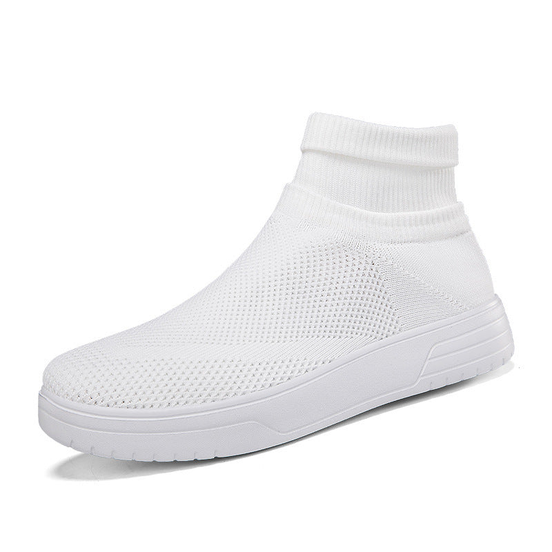 Herren High-Top Atmungsaktive Strick-Sneaker mit Dämpfung Unterstützung Drune