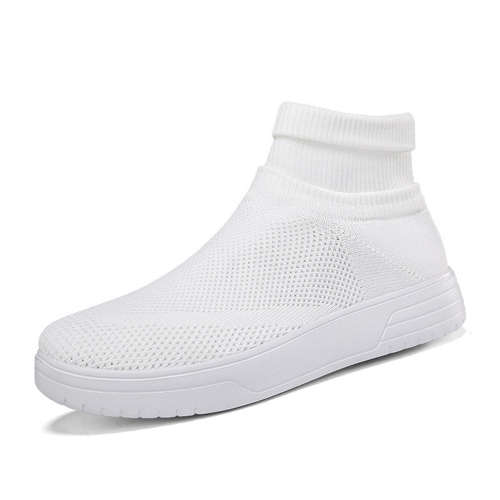 Herren High-Top Atmungsaktive Strick-Sneaker mit Dämpfung Unterstützung Drune