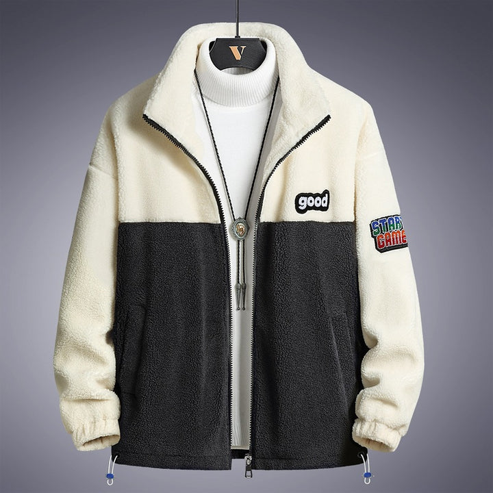 Herren Gemütliche Fleecejacke mit Kapuze Drune