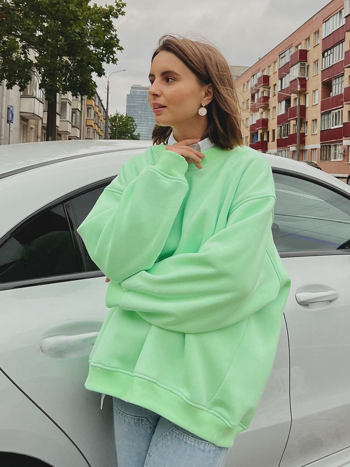 Damen lässiger Oversized Sweatshirt Drune
