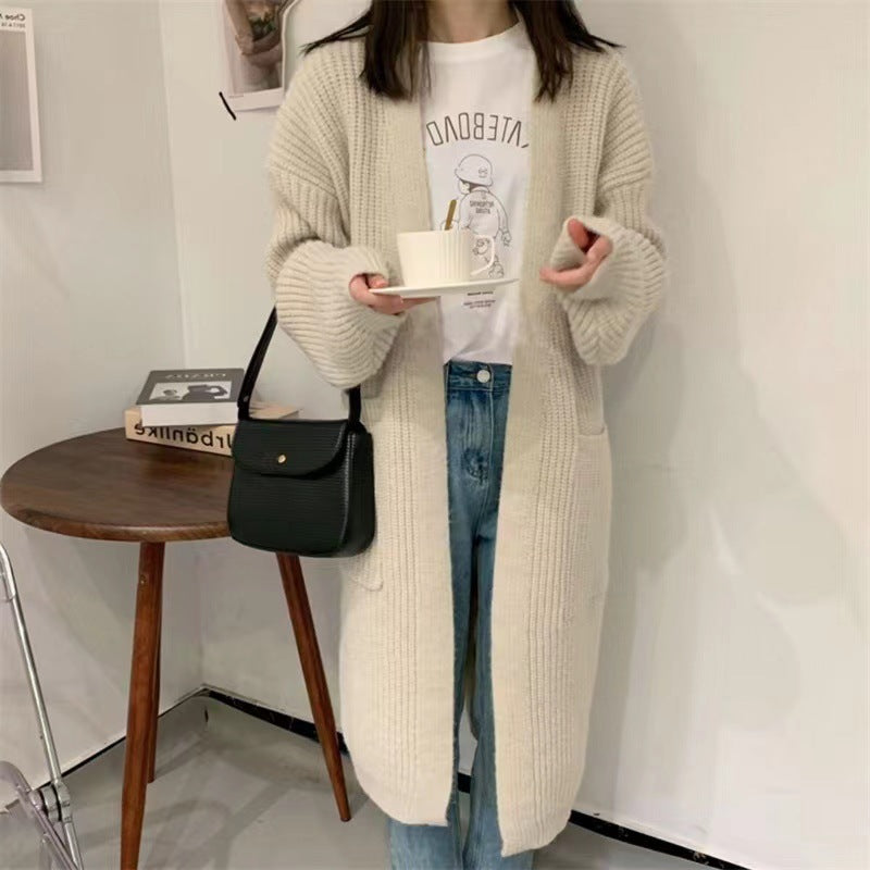 Damen Strickcardigan mit lockerer Silhouette und tiefen Taschen Drune