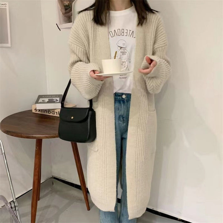 Damen Strickcardigan mit lockerer Silhouette und tiefen Taschen Drune