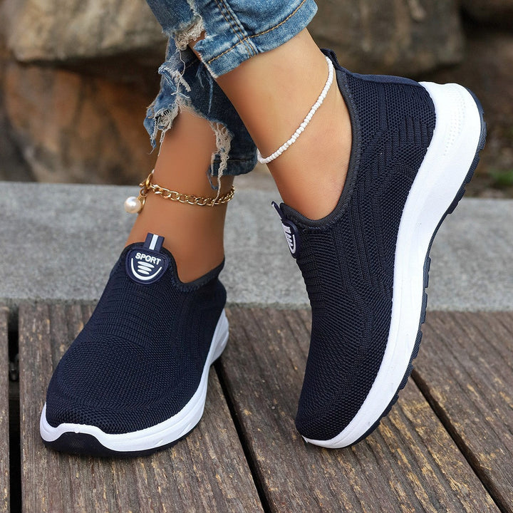Damen Atmungsaktive Slip-On Freizeitschuhe mit dämpfender Sohle Drune