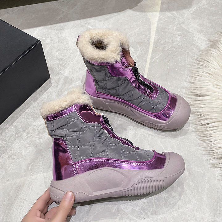 Damen isolierte Winterstiefel mit bequemem Warmfutter Drune