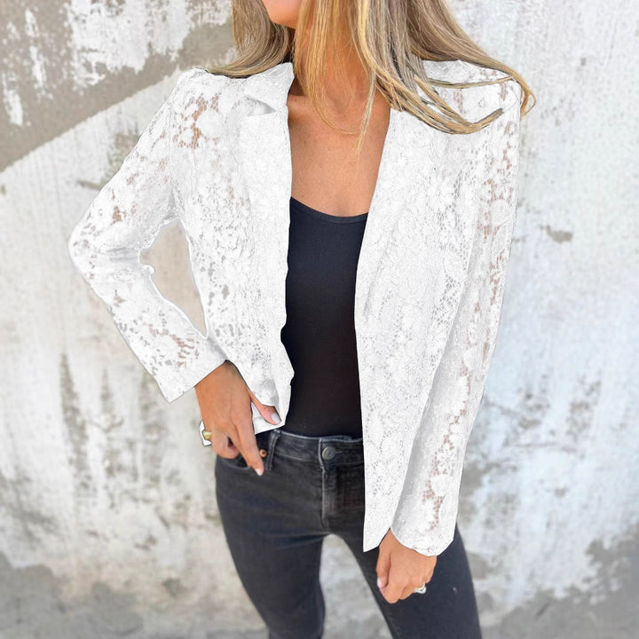 Damen Spitzenjacke mit lässigem Schnitt und eleganten Details Drune