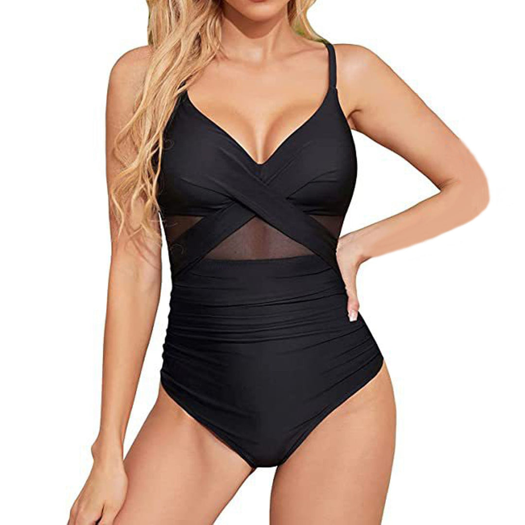 Damen Hochwertiger Einteiler Badeanzug mit trendigen Cut-Out-Details Drune