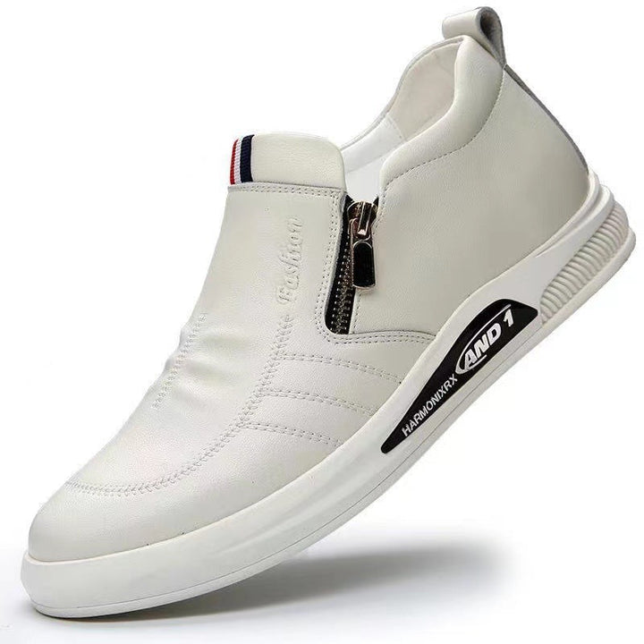 Herren Elegante und komfortable Leder-Slipper mit Reißverschluss Drune