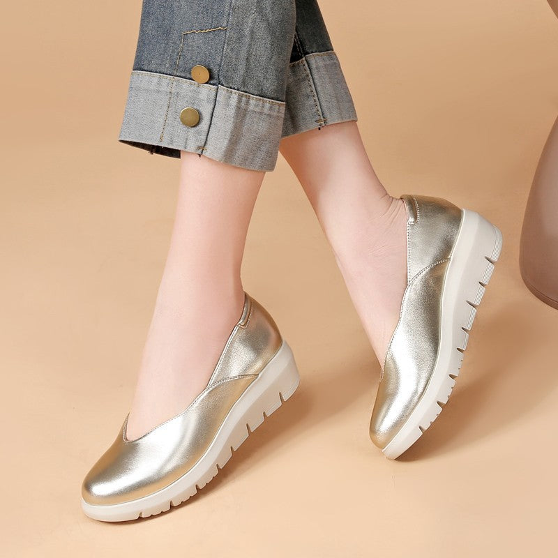 Damen Bequeme Wedgeslipper mit gepolstertem Innensohle und rutschfester Sohle Drune