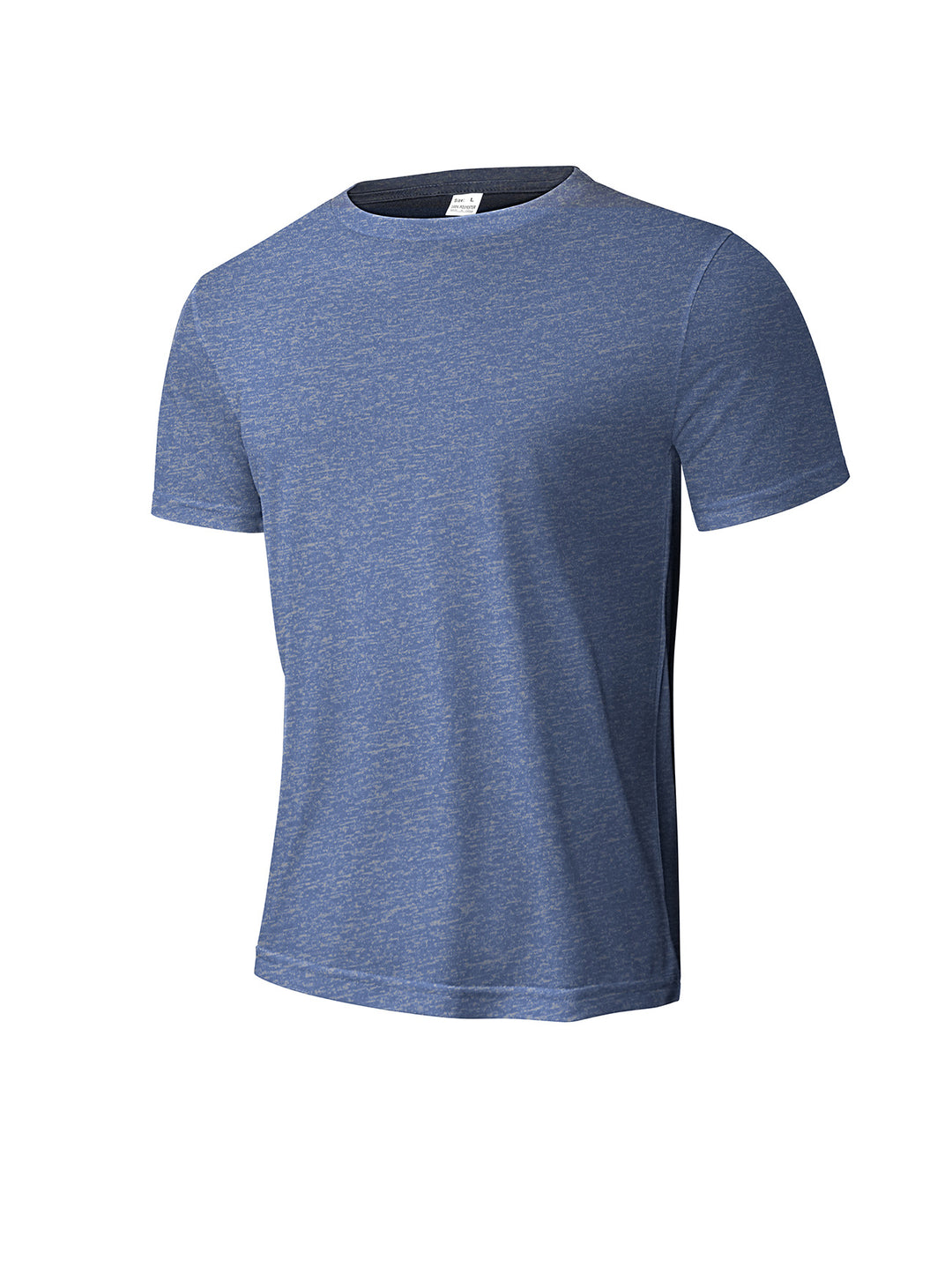 Herren nan meliertes Funktions-T-Shirt mit Rundhalsausschnitt, leichter Baumwollmischung und atmungsaktiver Struktur Drune