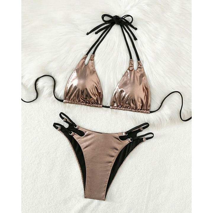 Damen Triangel-Bikini mit modischem Cut-Out und verstellbaren Trägern Drune