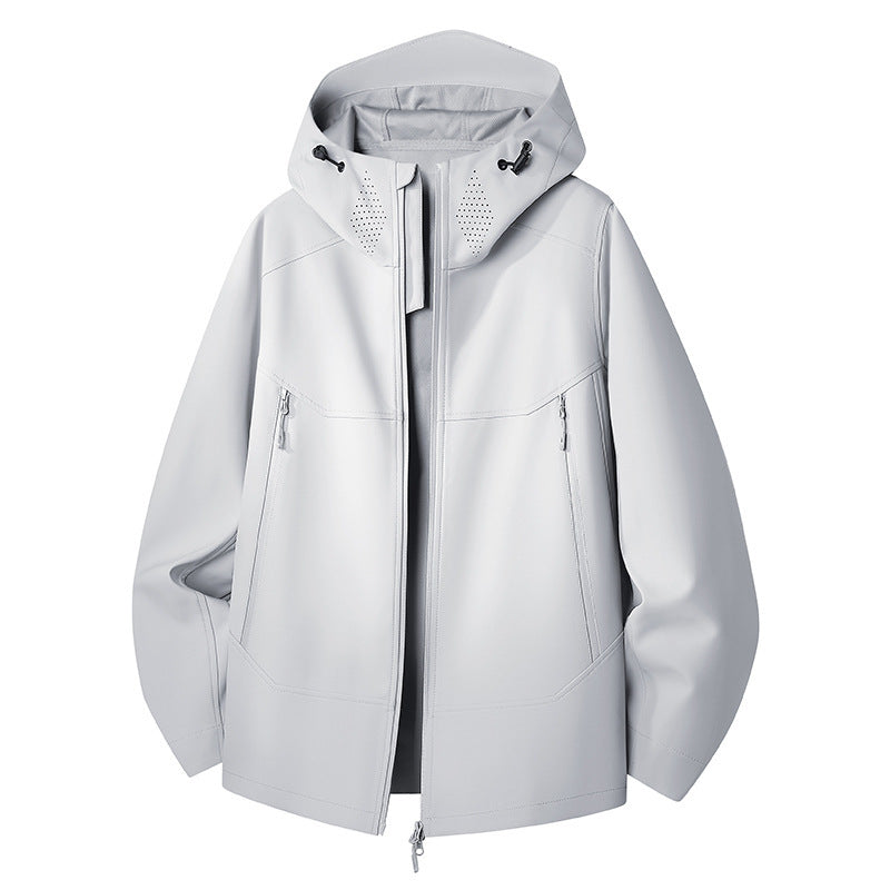 Damen Wasserdichte Softshell-Outdoorjacke mit minimalistischer Silhouette und Belüftungsperforation am Kragen Drune