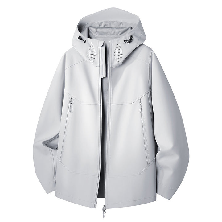 Damen Wasserdichte Softshell-Outdoorjacke mit minimalistischer Silhouette und Belüftungsperforation am Kragen Drune