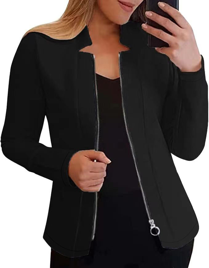 Damen Bikerjacke mit innovativem Schnitt und praktischen Reißverschlussdetails Drune