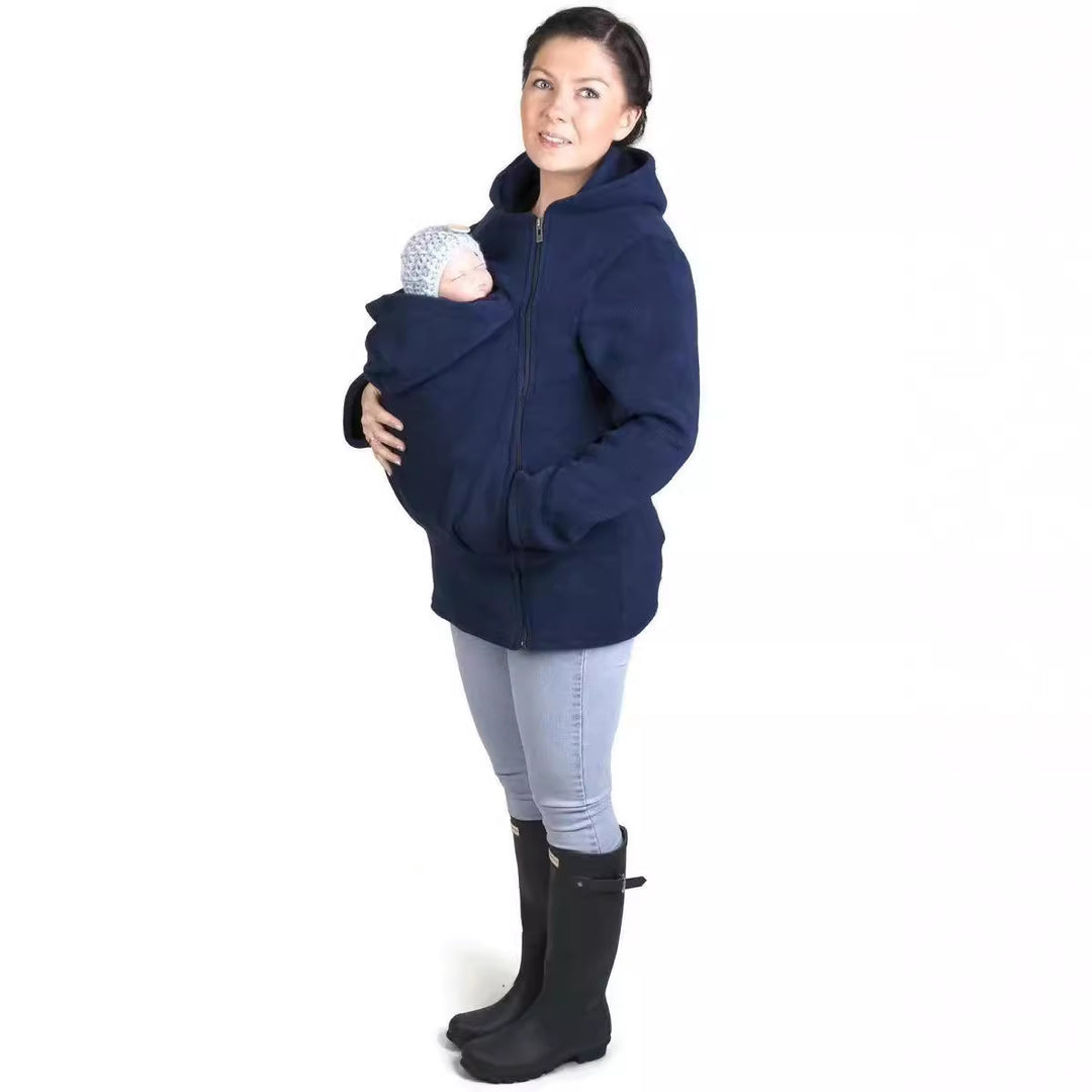 Damen kuscheliger Tragepullover mit integriertem Baby-Einsatz Drune