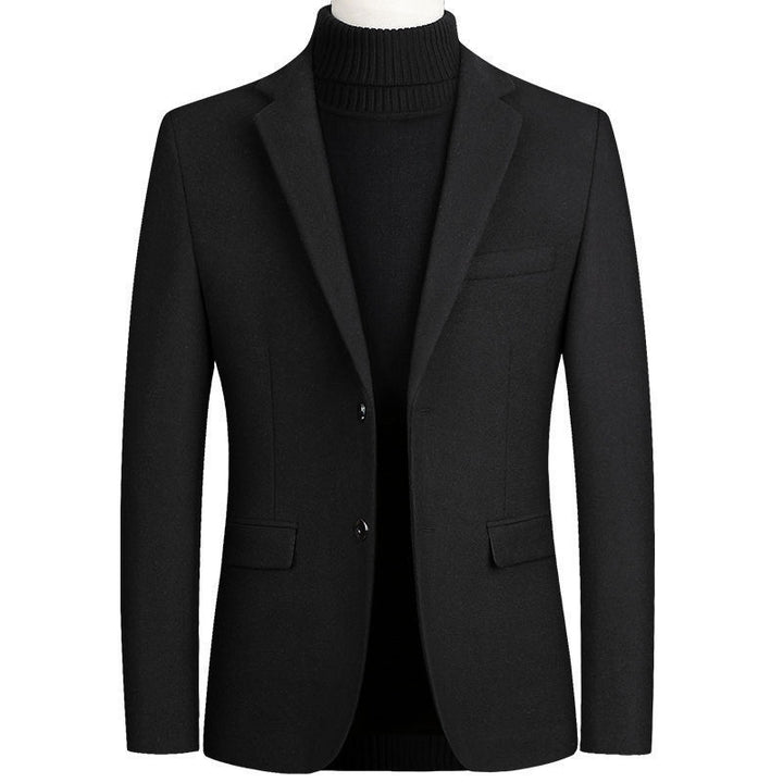 Herren eleganter Wollblazer im klassischen Schnitt mit feiner Textur Drune