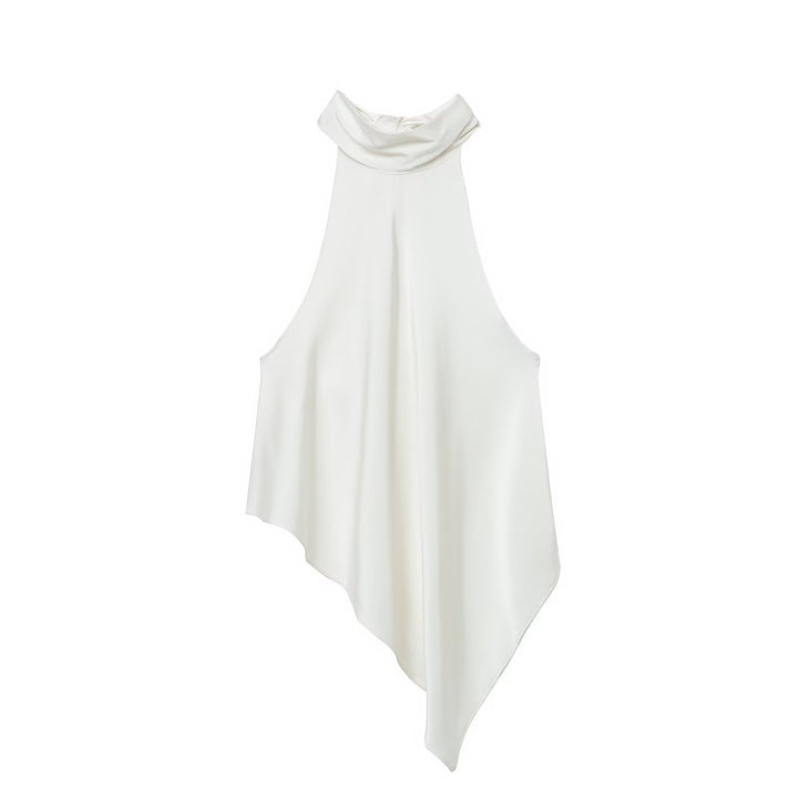 Damen elegant geschnittenes Top mit hochgeschlossenem Kragen Drune