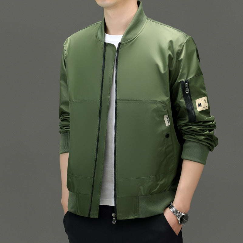 Herren Sportliche Bomberjacke mit funktionalen Taschen und elastischen Bündchen Drune