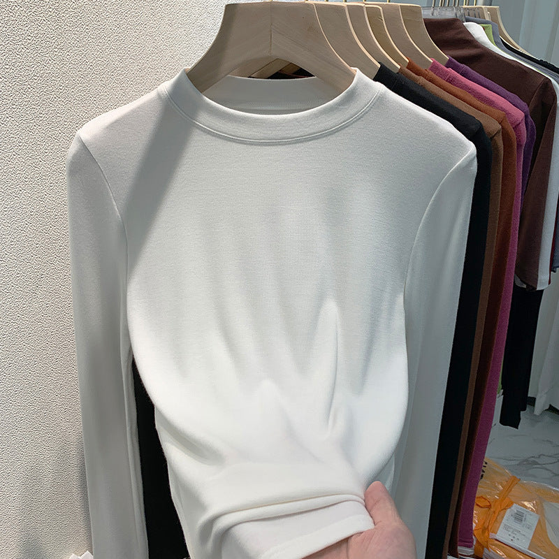 Damen lässiges Langarmshirt mit feiner Struktur Drune