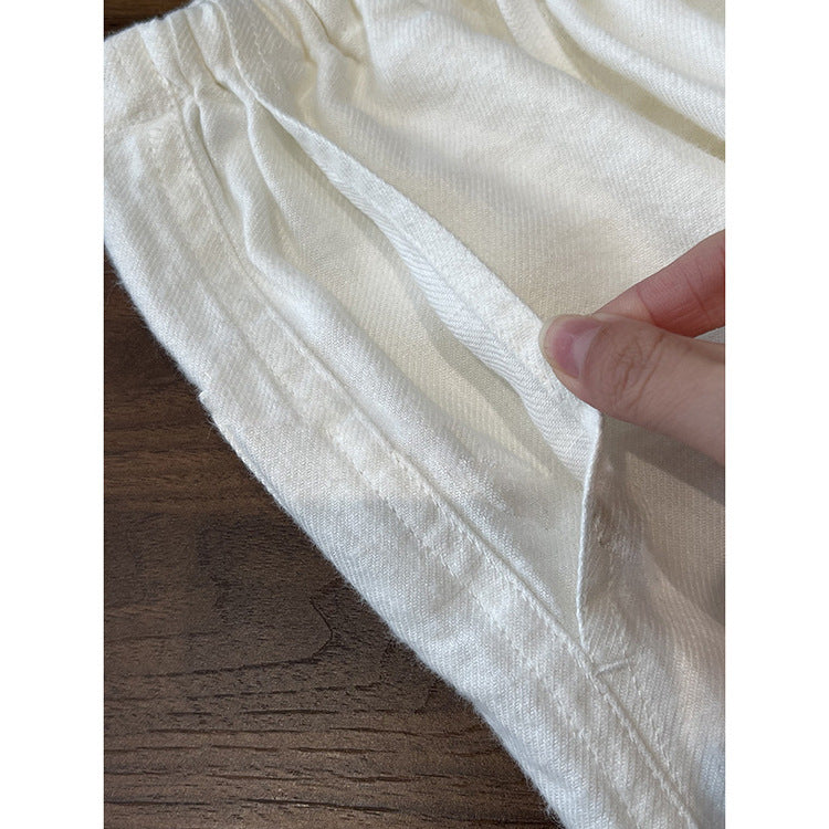 Damen Weite Leinen-Hose Drune